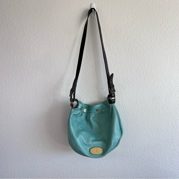 Mulberry Mitzy Medium Hobo Crossbody Messenger Emerald Pebbled - Picture 1 of 15